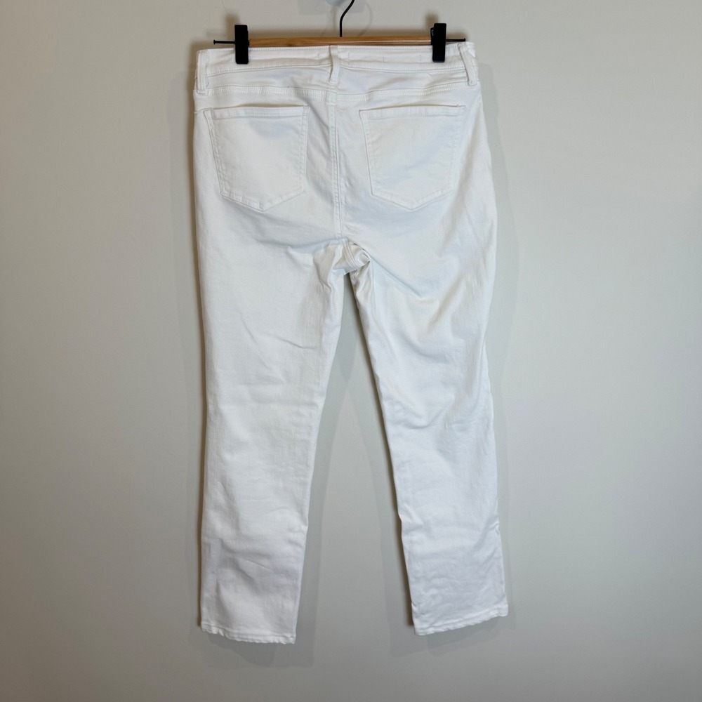 NYDJ Sheri Slim Jeans White Size 8 Lift Tuck Technology Cropped - Picture 2 of 9